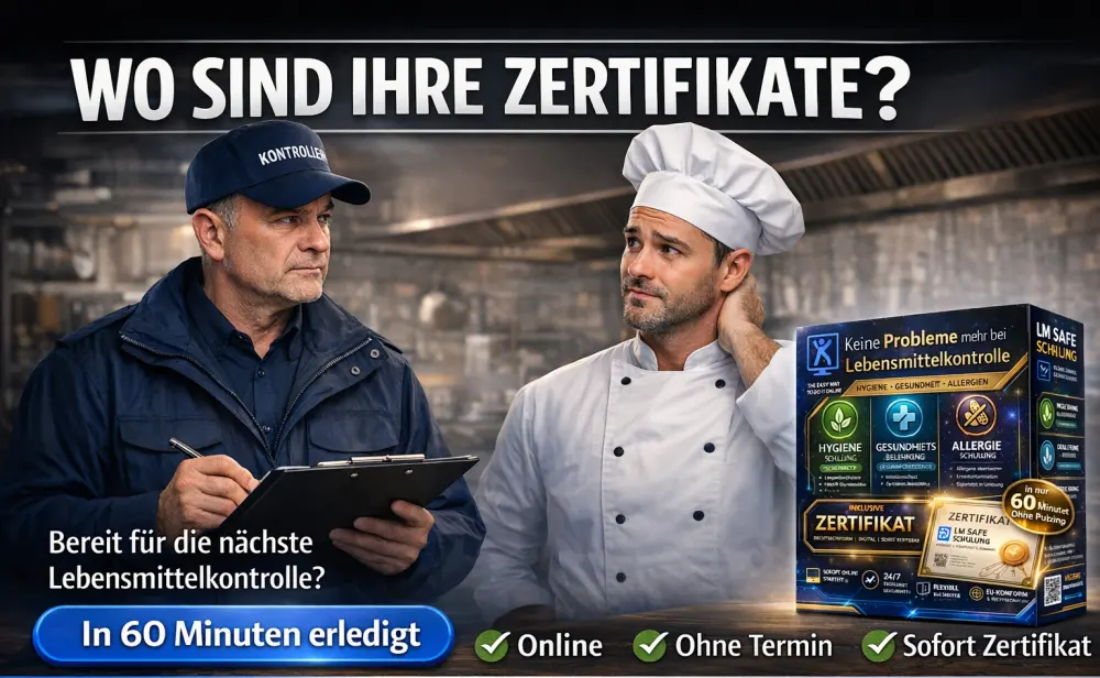 Wo sind Ihre Zertifikate? - Lebensmittelkontrolle